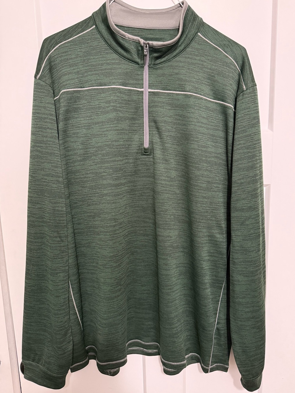 Pebble Beach Men's Green Quarter-Zip Performance golf shirt